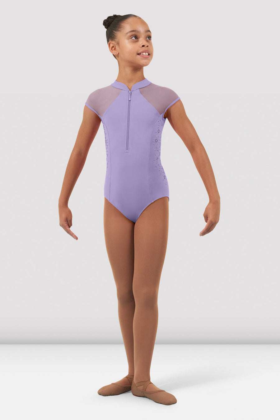 Girls Vanessa Zipper Leotard