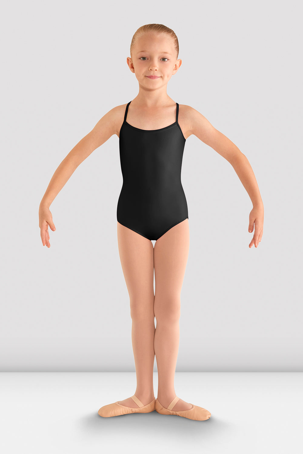 Girls Begonia Flower Mesh Back Leotard