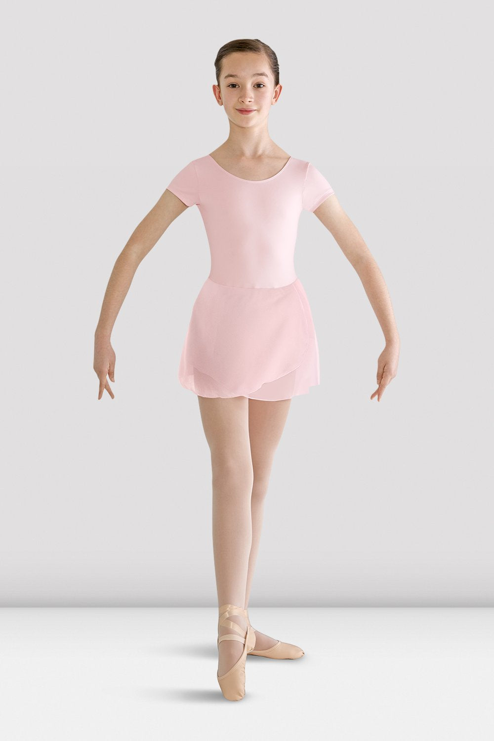 Girls Prisha Short Sleeve Skirted Leotard