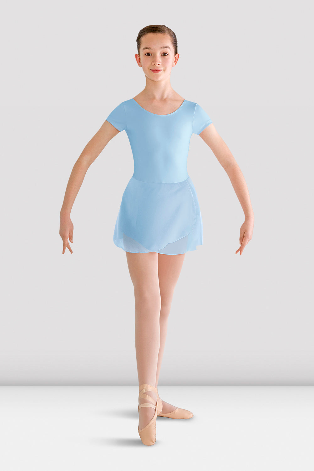 Girls Prisha Short Sleeve Skirted Leotard