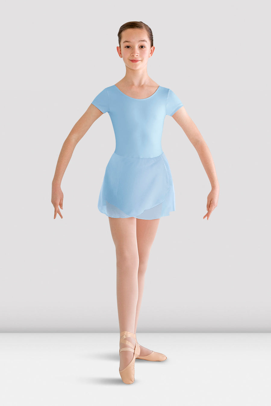 Girls Prisha Short Sleeve Skirted Leotard