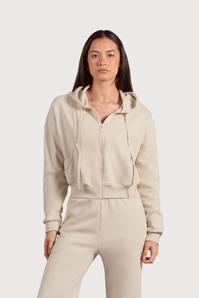 Ladies Active Zip Up Cropped Jacket