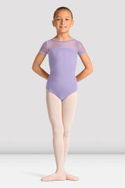 Girls Mirella Celestia Short Sleeve Printed Leotard