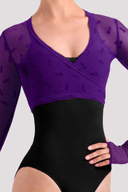 Ladies Luna Floral Long Sleeve Wrap Top