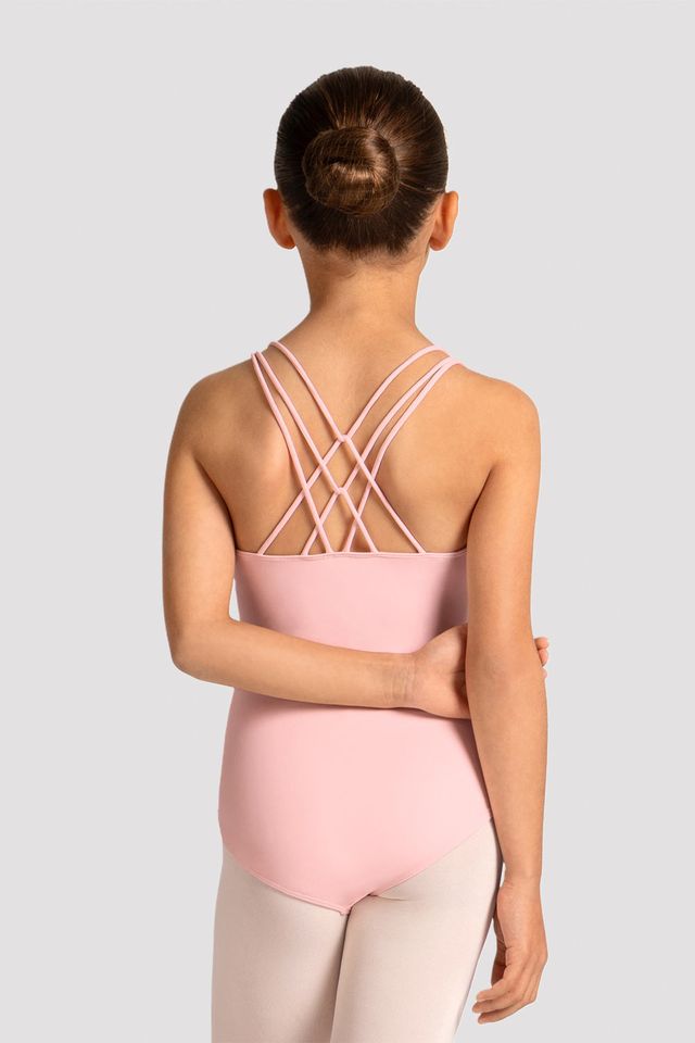 Girls Mirella Celestia Cross Back Printed Leotard