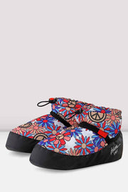Adult Hippie Print Ankle Warm Up Booties