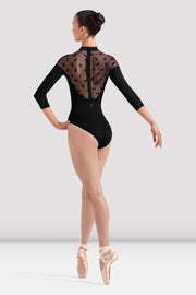 Ladies Sofia Floral 3/4 Sleeve Leotard