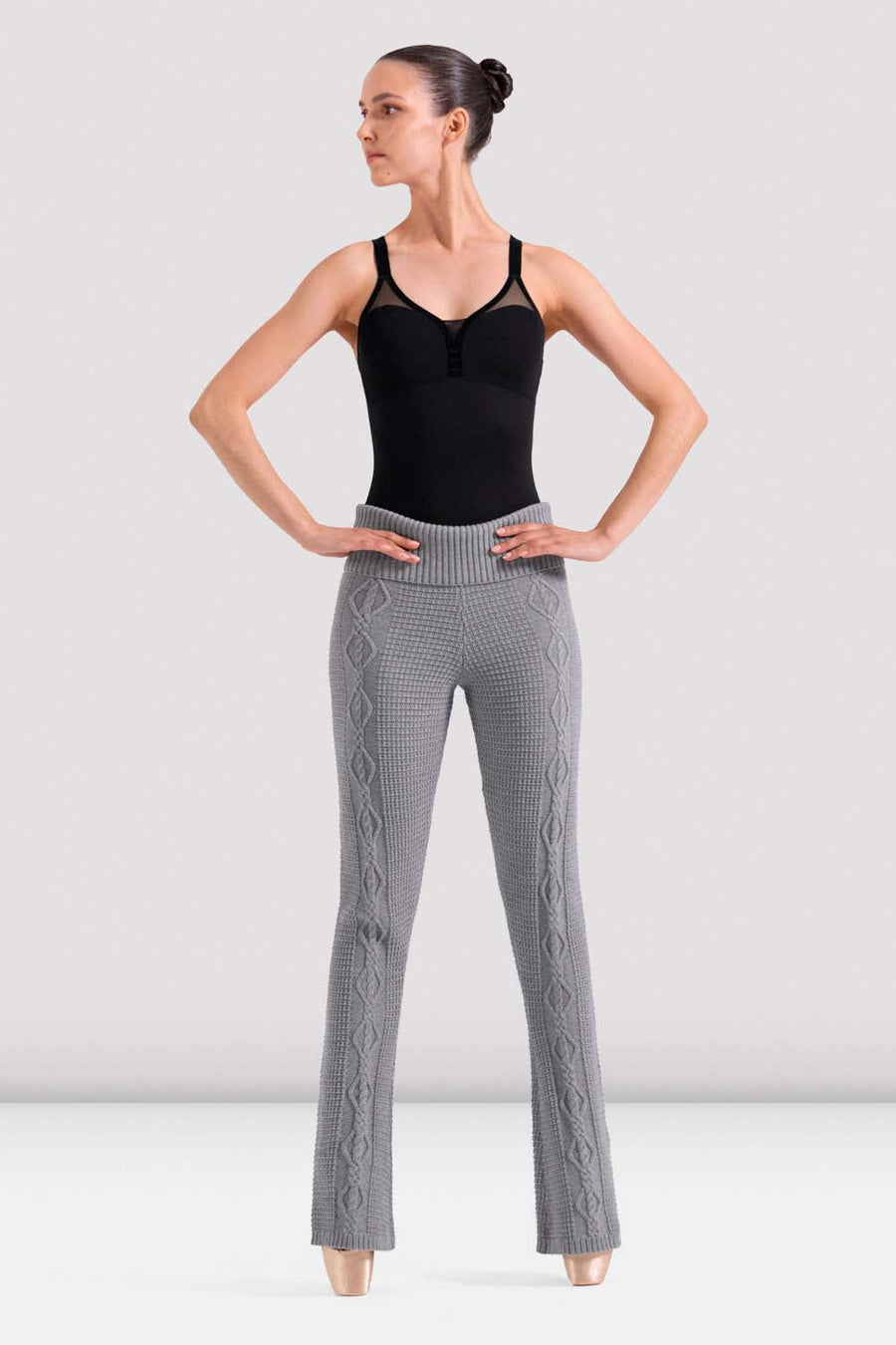 Ladies Elena Cable Knit Flared Pant