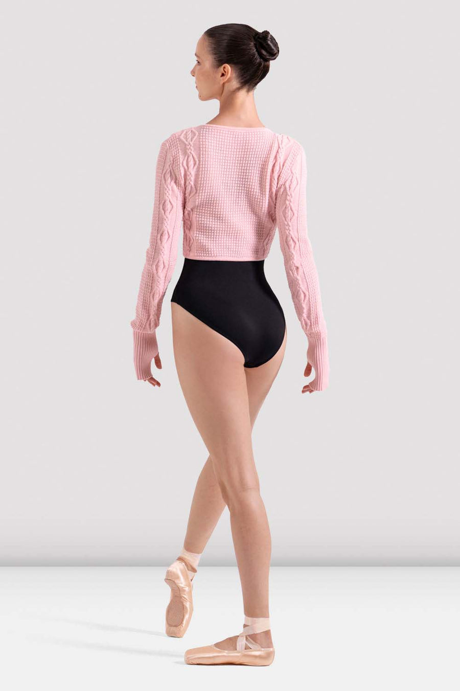 Ladies Madison Cable Knit Crop Top