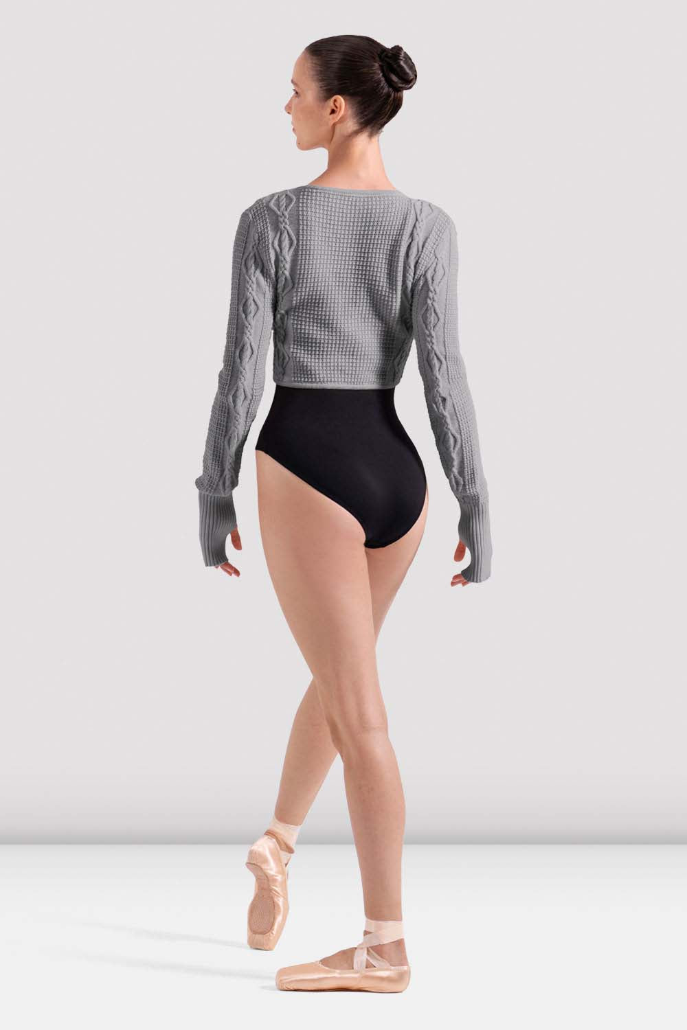 Ladies Madison Cable Knit Crop Top