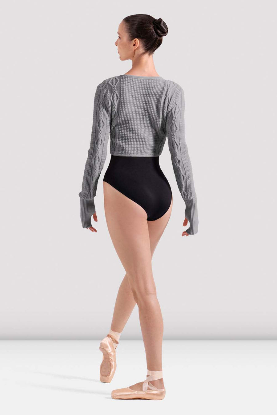 Ladies Madison Cable Knit Crop Top