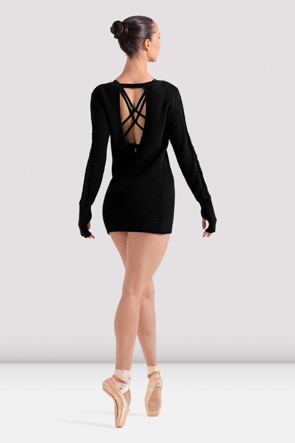Ladies Stella Open Back Cable Knit Sweater