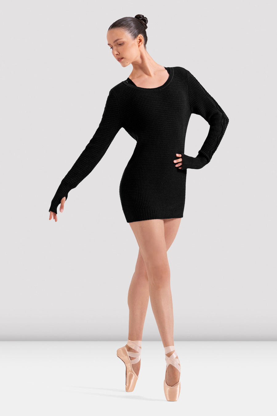 Ladies Stella Open Back Cable Knit Sweater