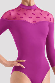 Ladies Sofia Floral 3/4 Sleeve Leotard
