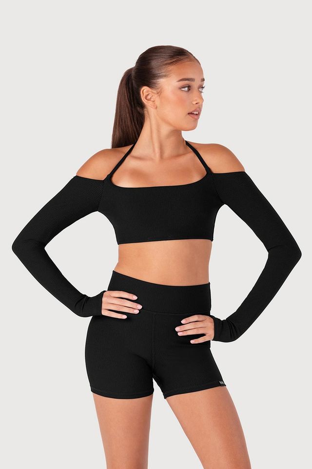 Girls Rib Bolero Crop Top