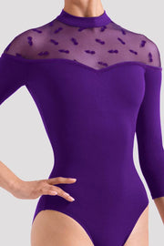 Ladies Sofia Floral 3/4 Sleeve Leotard