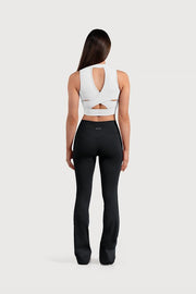 Ladies Active Zip Front Crop Top