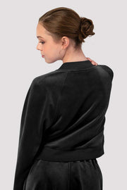 Ladies Amanda Velvet Bomber Jacket