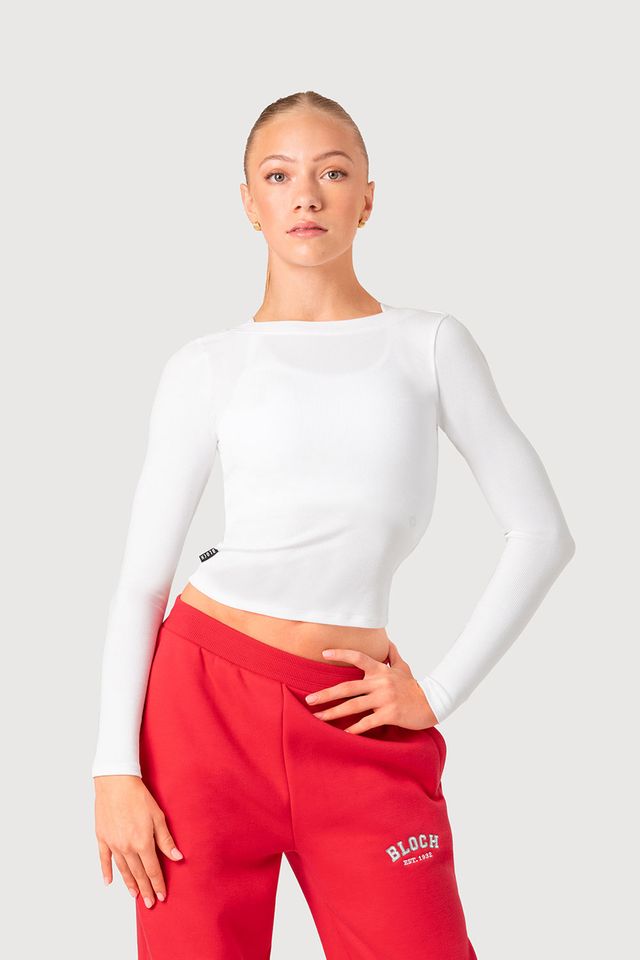 Girls Low Back Long Sleeve Top