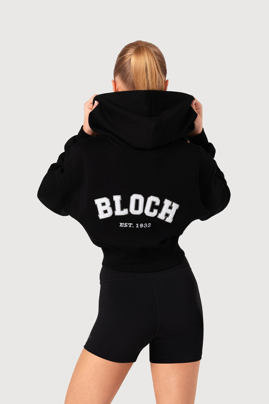 Girls Cropped Zip Front Hoodie