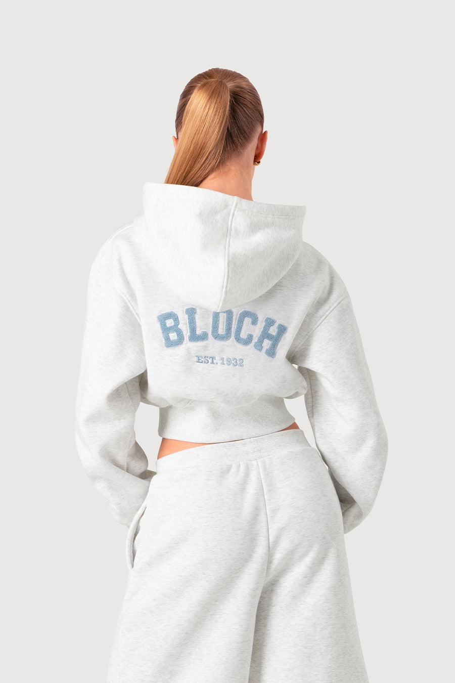 Girls Cropped Zip Front Hoodie