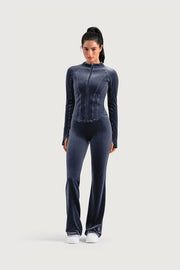Ladies Apex Velvet Flared Legging