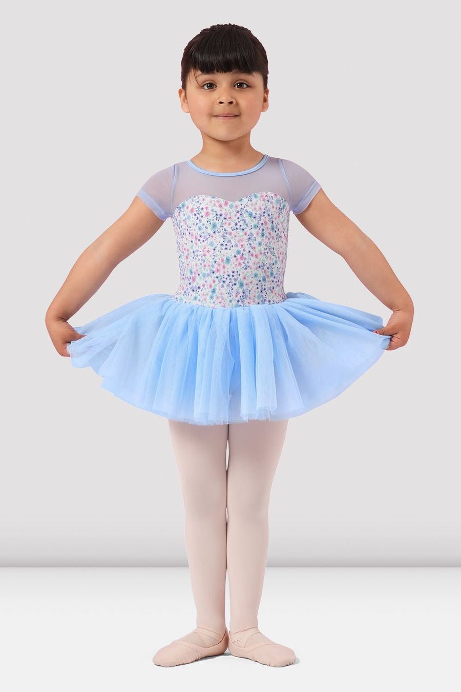 Girls Mirella Ditsy Floral Cap Sleeve Tutu Dress