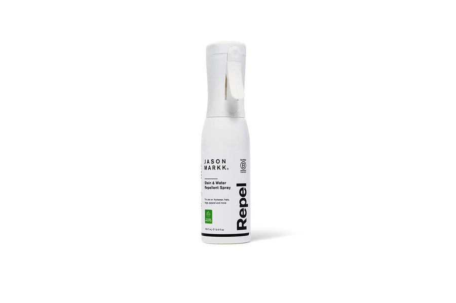 Jason Markk Repel spray bottle on a white background