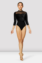 Ladies Boutique Velvet Open Back Leotard