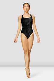 Ladies Boutique Velvet Scoop Neck Leotard