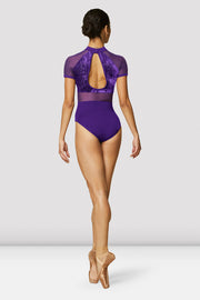 Ladies Ari Velvet Short Sleeve Leotard