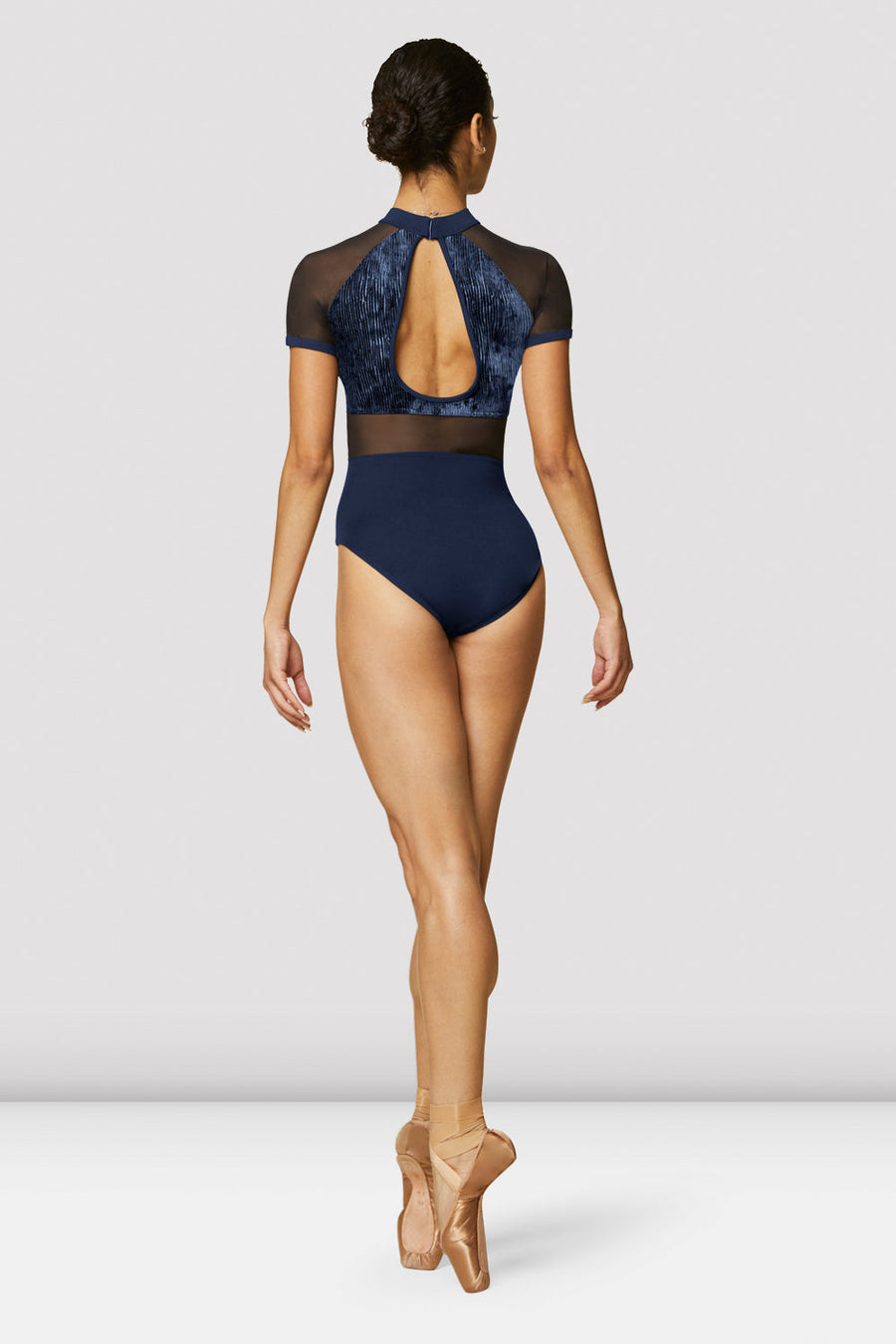 Ladies Ari Velvet Short Sleeve Leotard