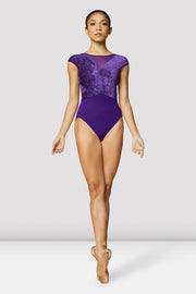 Ladies Eden Velvet Cap Sleeve Leotard