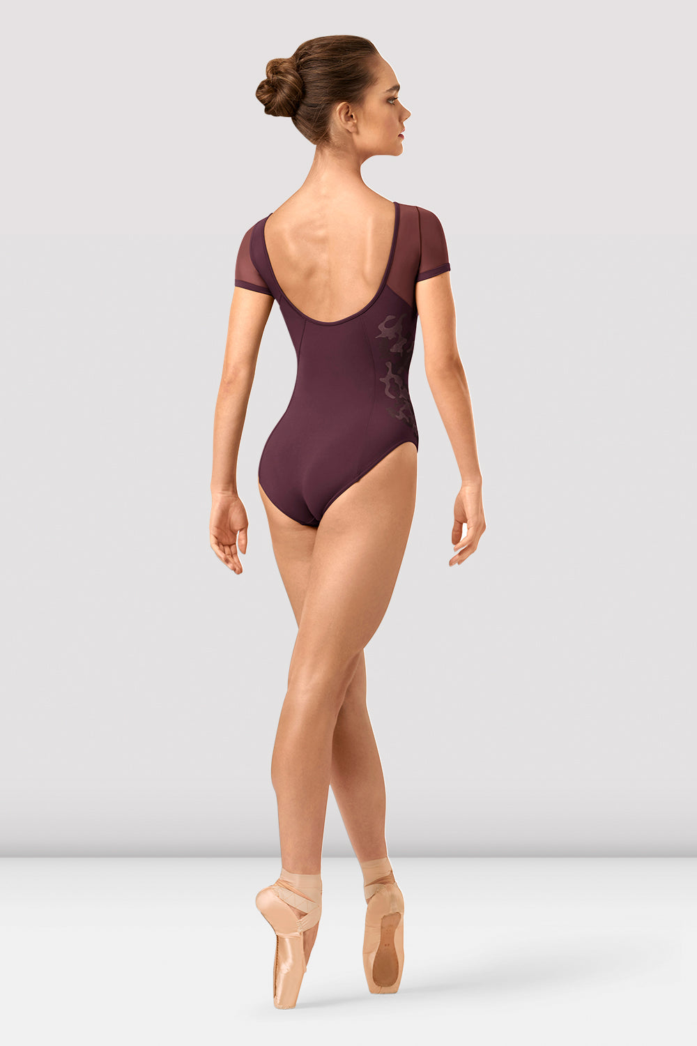 Ladies Adalia Mirage Print Boat Neck Leotard