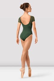 Ladies Adalia Mirage Print Boat Neck Leotard