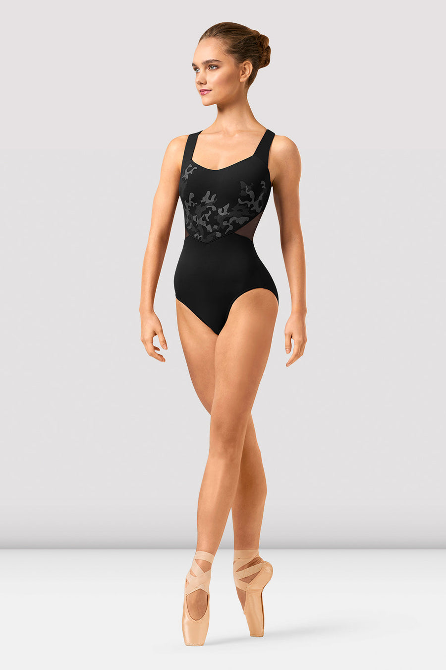 Ladies Hanoko Mirage Print Cross Back Leotard