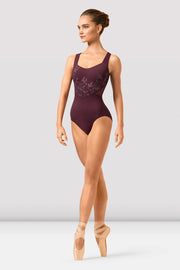 Ladies Hanoko Mirage Print Cross Back Leotard