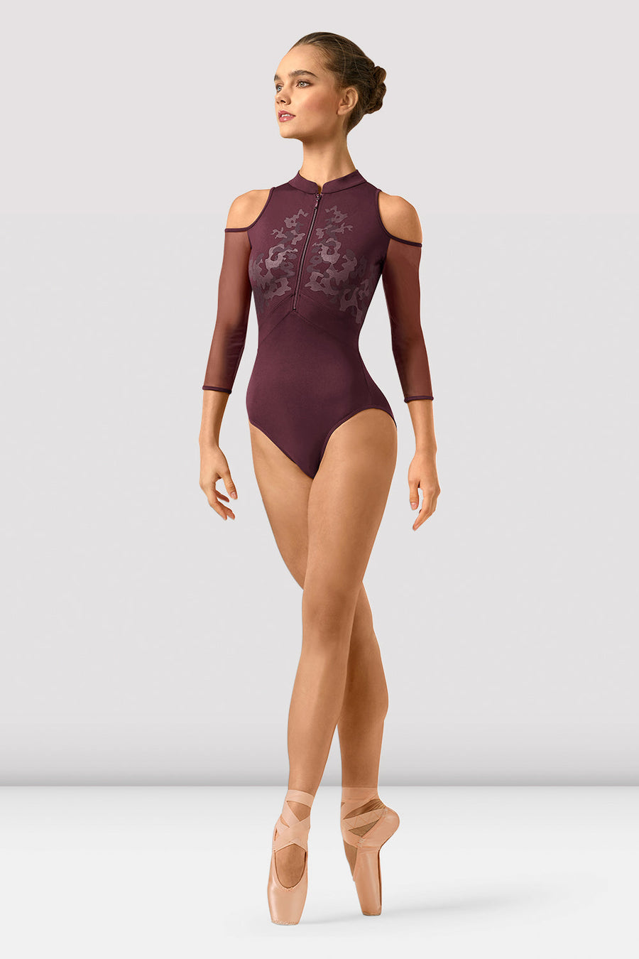 Ladies Indiana Mirage Print 3/4 Sleeve Leotard
