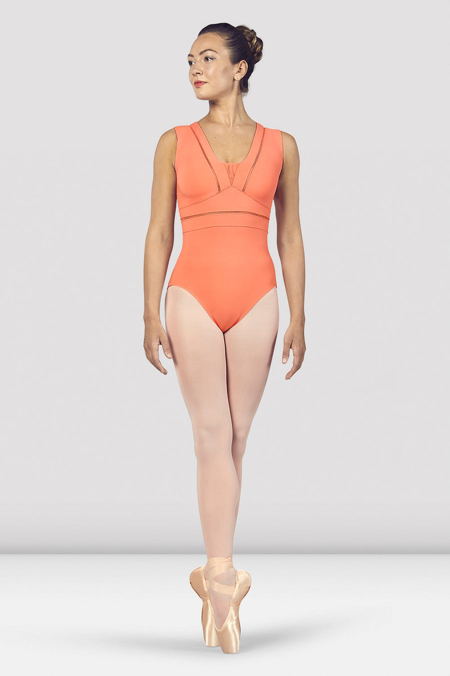 Ladies Zahra V Neckline Mesh Back Tank Leotard