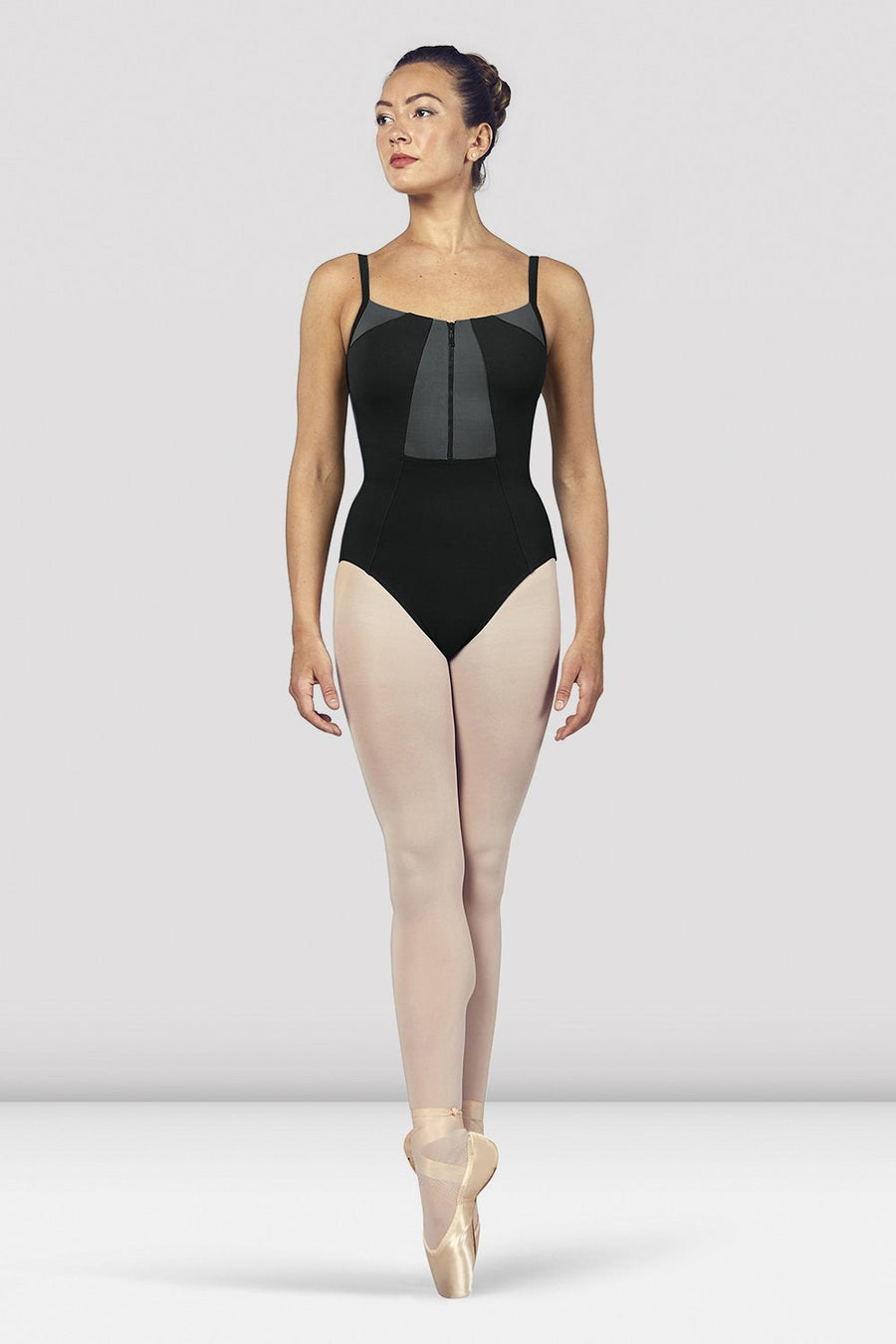 Ladies Vilette Zip Front Open Back Camisole Leotard