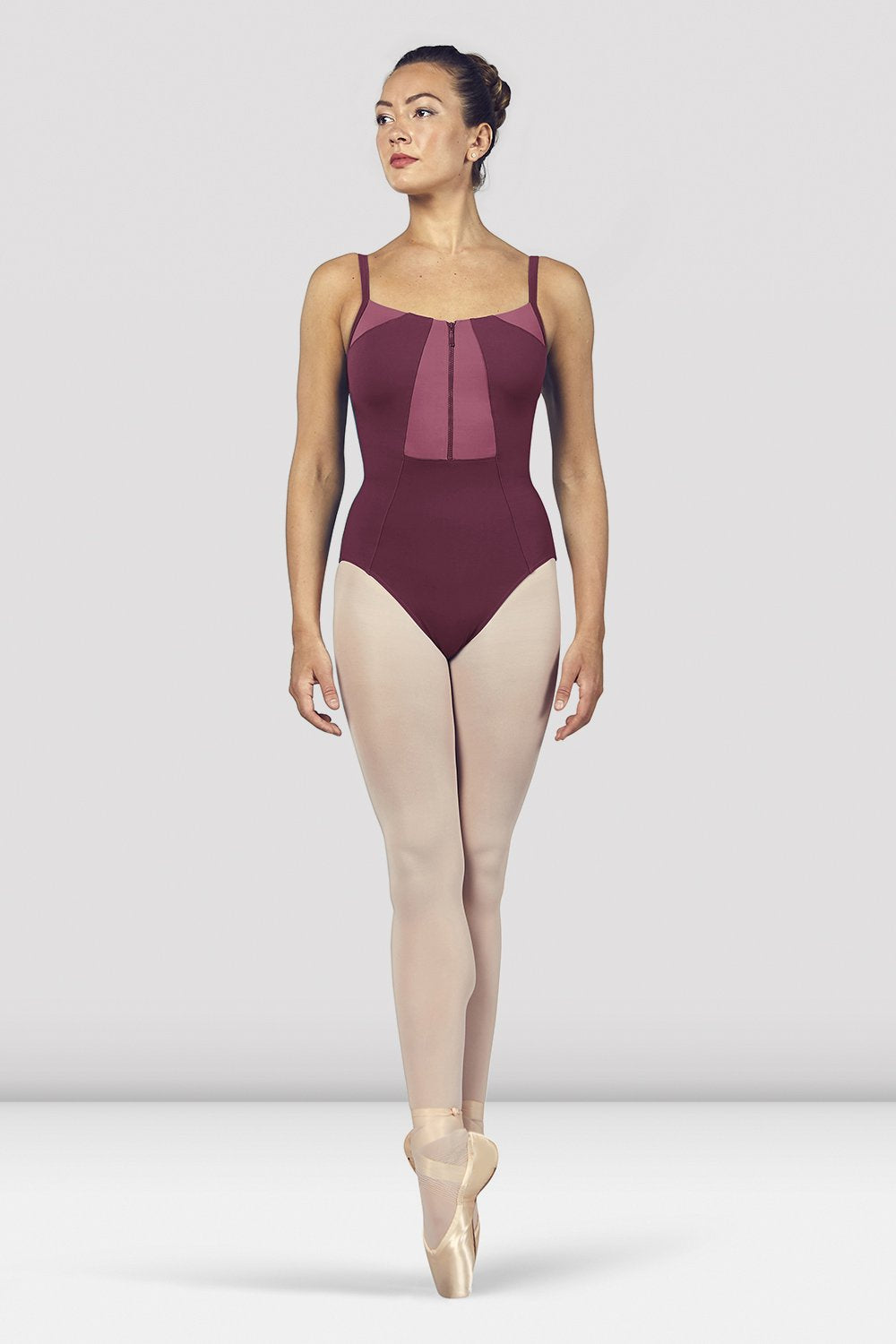 Ladies Vilette Zip Front Open Back Camisole Leotard