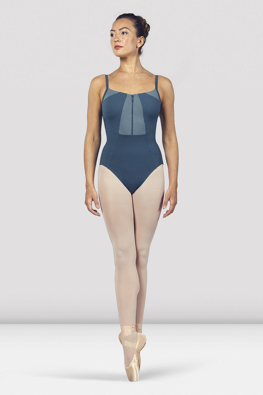 Ladies Vilette Zip Front Open Back Camisole Leotard