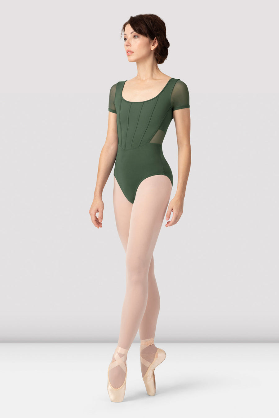 Ladies Clea Corset Short Sleeve Leotard