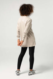 Ladies Bloch Print Oversized Long Sleeve Tee