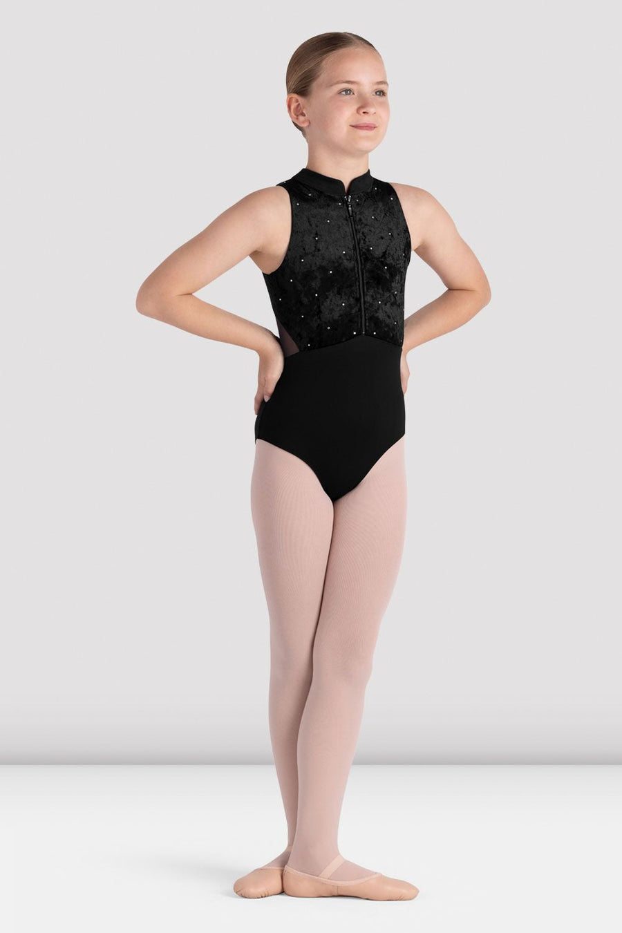 Girls Tanya Zip Front Leotard