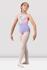 Girls Mirella Watercolor Halter Neck Leotard