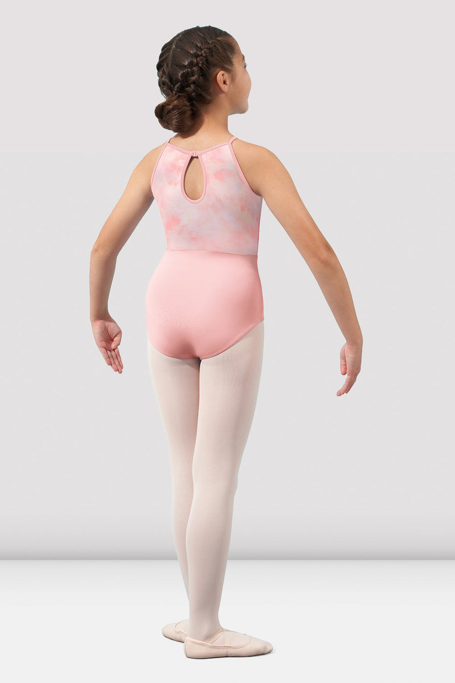 Girls Mirella Watercolor Halter Neck Leotard