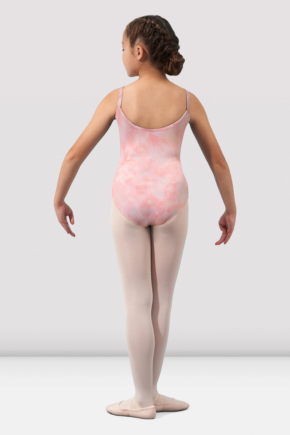 Girls Mirella Watercolor Scoop Neck Leotard