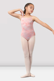 Girls Mirella Watercolor Scoop Neck Leotard