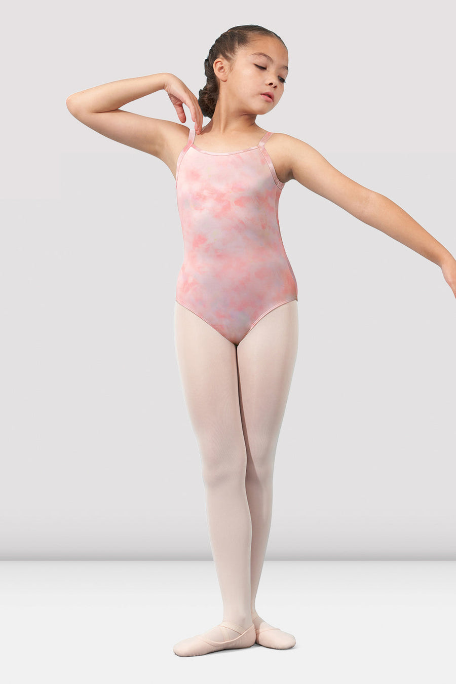 Girls Mirella Watercolor Scoop Neck Leotard